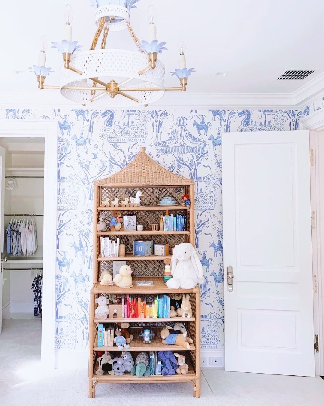 Colorful blue bedroom