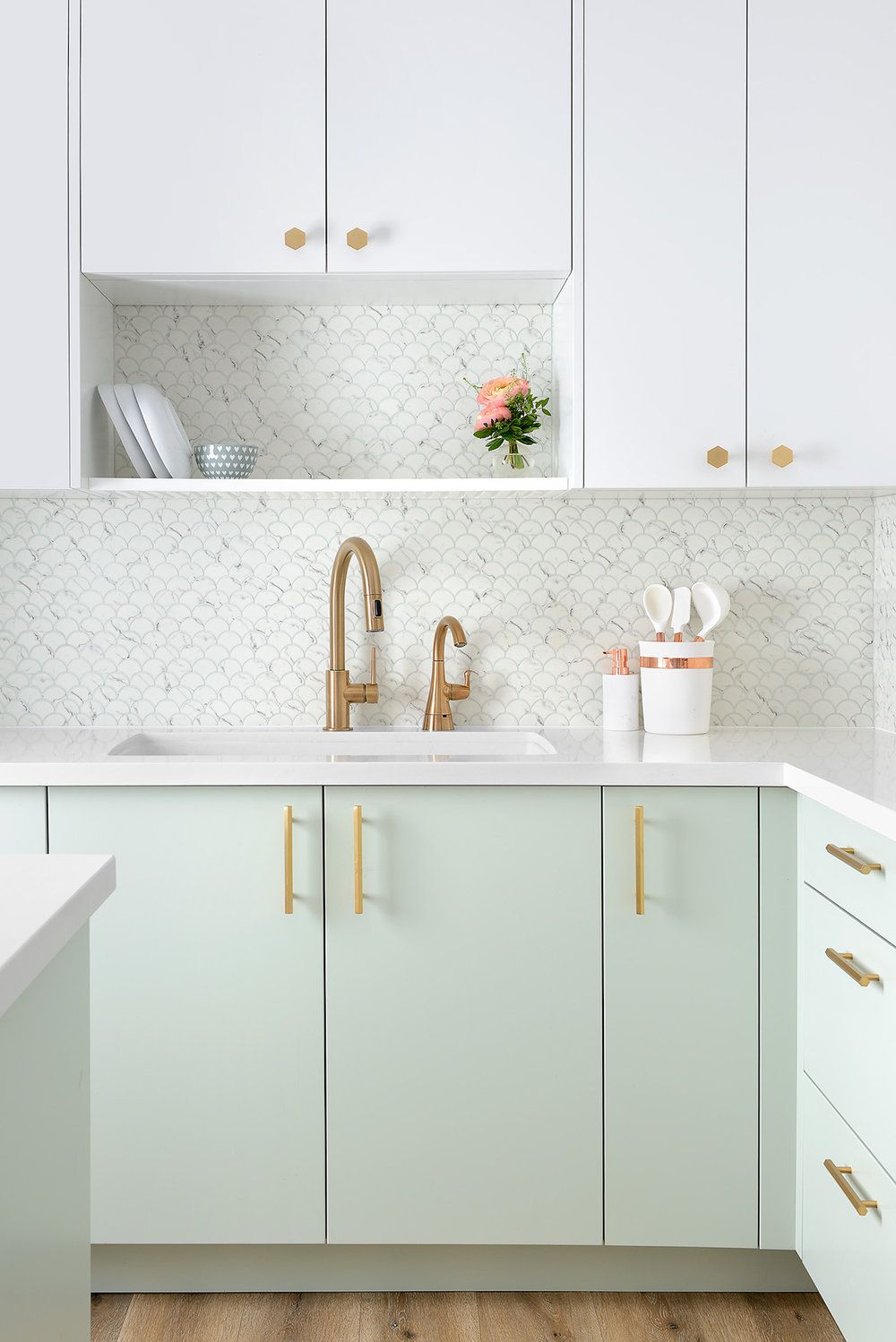 how to clean green kitchen cabinets