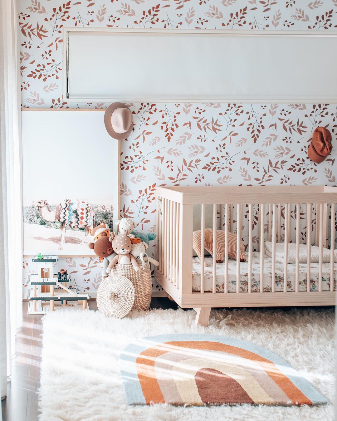 Nursery with wallpaper