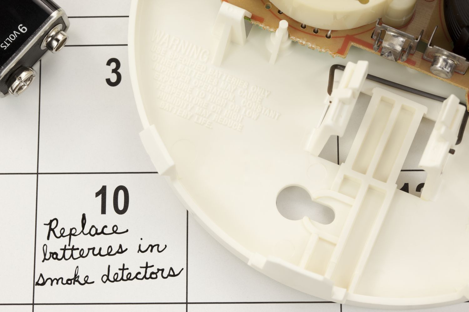 Change smoke alarm batteries